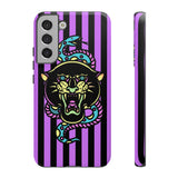 Striped Snake and Panther Tattoo Style Tough Phone Case
