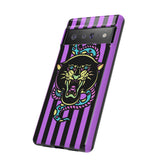 Striped Snake and Panther Tattoo Style Tough Phone Case