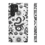 White Celestial Snake Goth Tough Phone Case