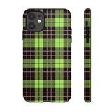 Green Tartan Goth Tough Phone Case