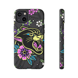 Floral Panther Print Tough Phone Case