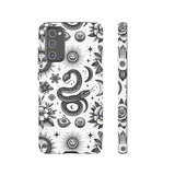 White Celestial Snake Goth Tough Phone Case
