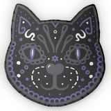 Sugar skull kitty cushion rockabilly home