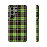 Green Tartan Goth Tough Phone Case
