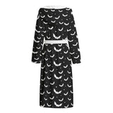 Black and White Bat Dressing Gown