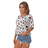 White Retro Tattoo Batwing T-shirt