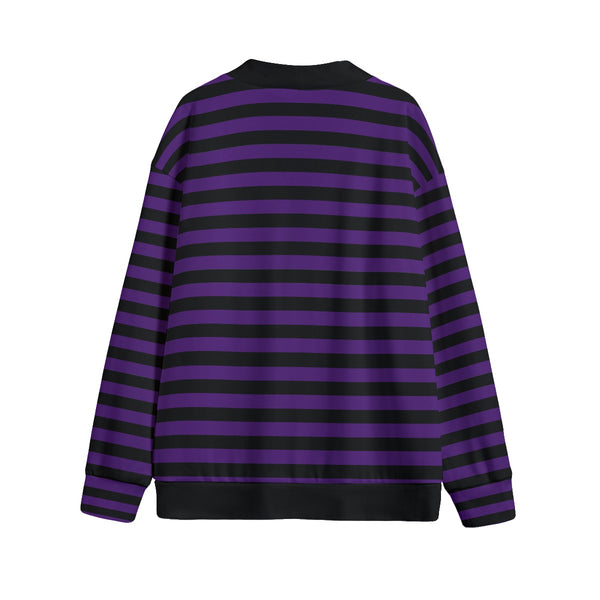 Black and Purple Striped Cardigan – Alternawear