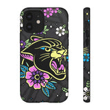Floral Panther Print Tough Phone Case