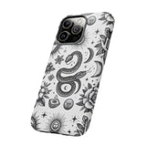 White Celestial Snake Goth Tough Phone Case