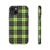 Green Tartan Goth Tough Phone Case