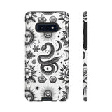 White Celestial Snake Goth Tough Phone Case