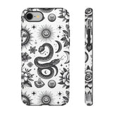 White Celestial Snake Goth Tough Phone Case