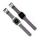 Grey and Pink Leopard Print Apple Watch Band