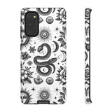 White Celestial Snake Goth Tough Phone Case