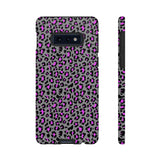 Grey and Pink Leopard Print Tough Phone Case