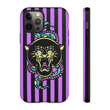 Striped Snake and Panther Tattoo Style Tough Phone Case