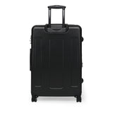 Black Bat Print Suitcase Gothic Travel Bag
