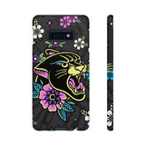 Floral Panther Print Tough Phone Case