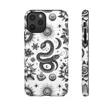 White Celestial Snake Goth Tough Phone Case
