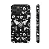 Black Celestial Witchy Moth Goth Tough Phone Case