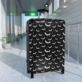 Black Bat Print Suitcase Gothic Travel Bag