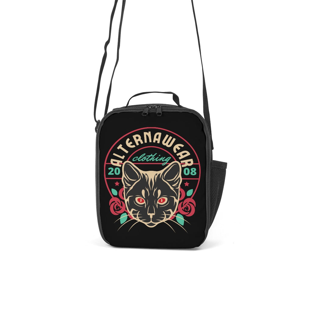 Alternawear Tattoo Cat Roses Lunch box bag