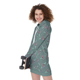 Grüner Kawaii Fledermaus langer Kapuzenpullover