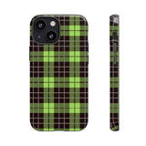 Green Tartan Goth Tough Phone Case