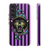 Striped Snake and Panther Tattoo Style Tough Phone Case