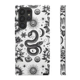 White Celestial Snake Goth Tough Phone Case