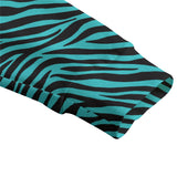 Turquoise Zebra with Pink Trim Print Cardigan Unisex