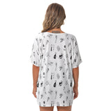 White Doodle Tattoo Batwing T-shirt
