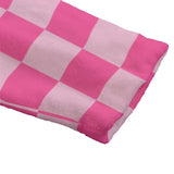 pink checkered cosy snuggly warm dressing gown bathrobe