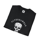 Alternawear Gothic Skull Print Tee – Soft Cotton Unisex Punk Shirt