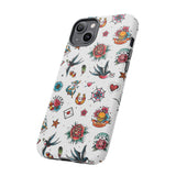 White Old School Retro Tattoo Tough Phone Case