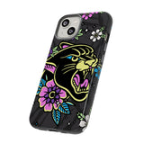 Floral Panther Print Tough Phone Case