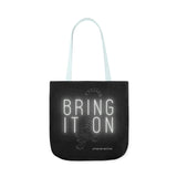Alternawear Branded 'Bring it On' Tiger and Neon Print Polyester Canvas Tote Bag