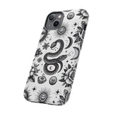 White Celestial Snake Goth Tough Phone Case