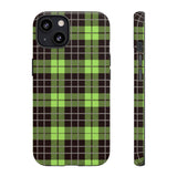 Green Tartan Goth Tough Phone Case