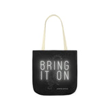 Alternawear Branded 'Bring it On' Tiger and Neon Print Polyester Canvas Tote Bag