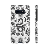 White Celestial Snake Goth Tough Phone Case