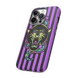 Striped Snake and Panther Tattoo Style Tough Phone Case