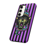 Striped Snake and Panther Tattoo Style Tough Phone Case