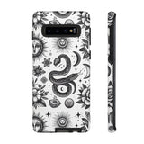 White Celestial Snake Goth Tough Phone Case