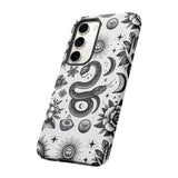 White Celestial Snake Goth Tough Phone Case