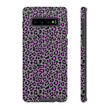 Grey and Pink Leopard Print Tough Phone Case