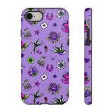 Retro Old School Lilac Tattoo Tough Cases