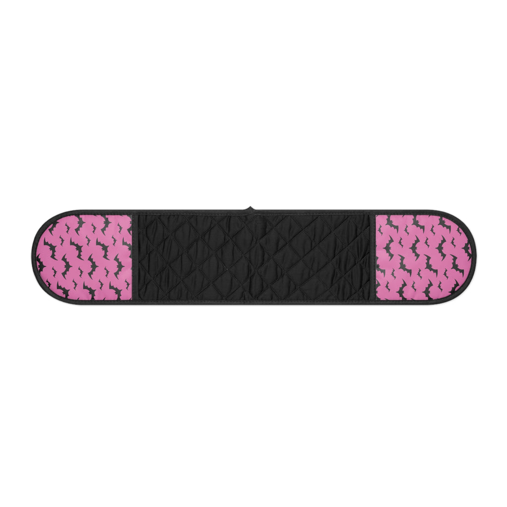Pink Bat Print Oven Mitts
