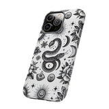White Celestial Snake Goth Tough Phone Case