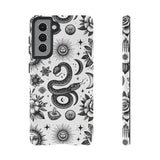 White Celestial Snake Goth Tough Phone Case